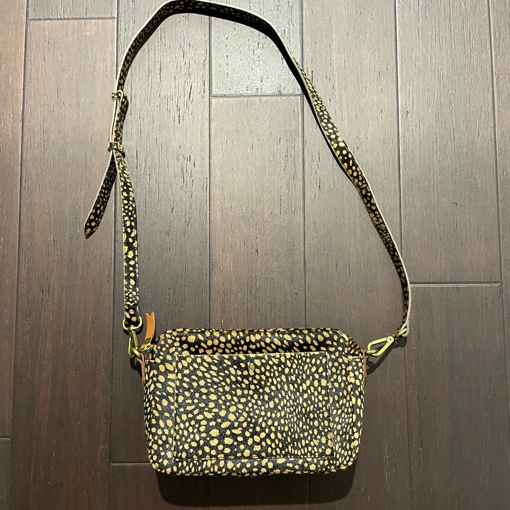 Madewell cheetah crossbody camera purse